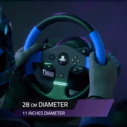Thrustmaster T150 Force Feedback Volant + pédales PC,PlayStation 4,Playstation 3 USB Noir, Bleu - Vue supplémentaire 7