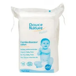 Douce Nature Bébé Carrés Douceur Coton Bio 60 Cotons
