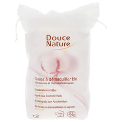 Douce Nature Ovales à Démaquiller Bio 50 Cotons