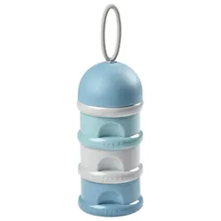 Béaba Boîte Doseuse de Lait Empilable - Couleur : Bleu Ciel, Gris