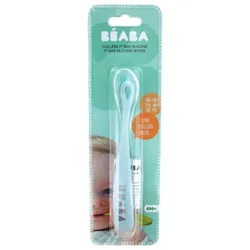 Béaba Cuillère Silicone 1er Âge 4 Mois et + - Couleur : Bleu