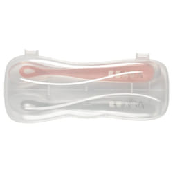Béaba 2 Cuillères 1er Âge Silicone avec Boîte de Transport