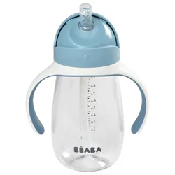 Béaba Tasse Paille 300 ml 8 Mois et + - Couleur : Bleu