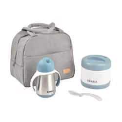 BEABA 913529 Ensemble boîte repas 500 L Silicone, Acier inoxydable Bleu, Gris, Acier inoxydable, Blanc - Vue supplémentaire 2