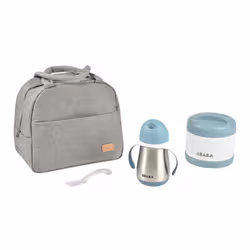 BEABA 913529 Ensemble boîte repas 500 L Silicone, Acier inoxydable Bleu, Gris, Acier inoxydable, Blanc - Vue supplémentaire 3