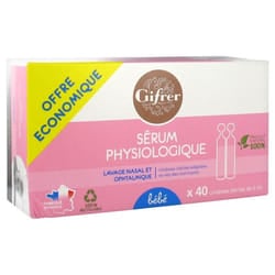 Serum Physiologique Bebe 40x5ml Physiologica Physiologica Gifrer