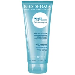 Gel Douche Moussant Doux 200ml Abcderm Bébé et Enfant Bonne Tolérance Bioderma