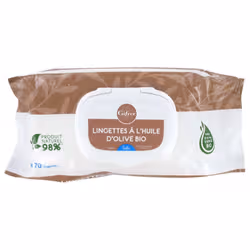 Gifrer Lingettes à l'Huile d'Olive Vierge 70 Lingettes
