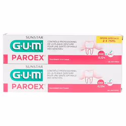 GUM Paroex Gel Dentifrice Lot de 2 x 75 ml