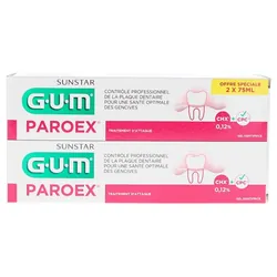 GUM Paroex Gel Dentifrice Lot de 2 x 75 ml