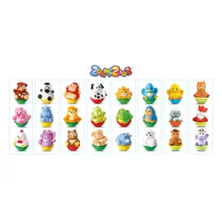 VTech ZoomiZooz - TUBE TRIO ANIMAUX CULBUTO (EN PRÉSENTOIR)