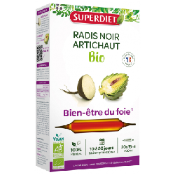 Radis Noir Artichaut Bien-etre Du Foie 20 Ampoules Superdiet