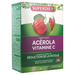 Superdiet Acérola Vitamine C 30 Comprimés Sécables