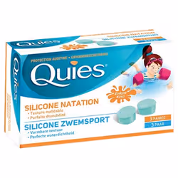 QUIES Protections auditivesSilicones enfants3 pairesLes protections auditives silicones enfants protègent l'oreille de l'eau (piscine