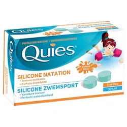 Quies Protection Auditive en Silicone Natation Enfant 3 Paires