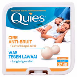 Quies Protection Auditive à la Cire Anti-Bruit 8 Paires