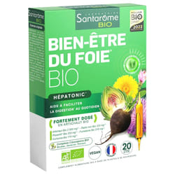 Bien-Etre du Foie 20 ampoules Digestion & Transit Santarome