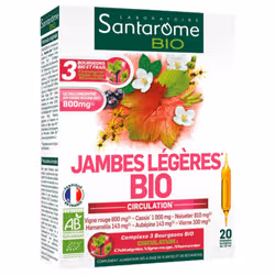 Santarome Bio Jambes Légères Bio 20 Ampoules