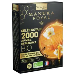 Santarome Bio Gelée Royale 2000 Miel de Manuka Bio 20 Ampoules