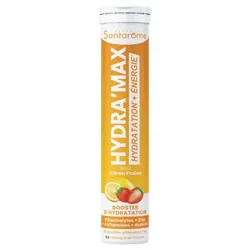 Santarome Hydra'Max Booster d'Hydratation 20 Pastilles Effervescentes - Goût : Citron-Fraise