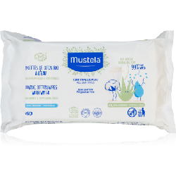 Lingettes de coton bio a l'eau x60 Mustela