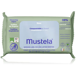 Mustela Compostable at Home Cleansing Wipes pour bébé 60 pcs