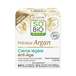 SO'BiO Crème légère Anti-Âge Jour Précieux Argan 50ml