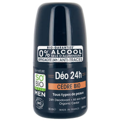 Léa Nature SO BIO étic Men Déo 24H Cèdre Roll-On Bio 50 ml