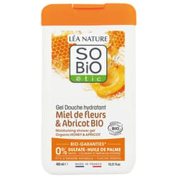 Léa Nature SO BIO étic Gel Douche Hydratant Miel de Fleurs et Abricot Bio 450 ml