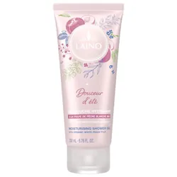 Laino Gel Douche Hydratant Douceur d'Été à la Pulpe de Pêche Blanche 200 ml