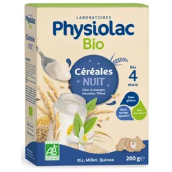 Physiolac Bio Céréales Nuit Dès 4 Mois 200 g