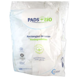 Pads Bio 180 Rectangles De Coton 8x10cm Gilbert
