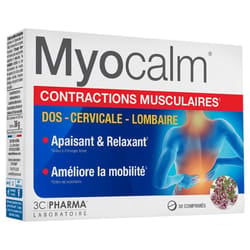 3C Pharma Myocalm Contractions Musculaires 30 Comprimés