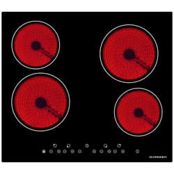 ​SCHNEIDER CONSUMER STV604 plaque Noir Intégré 60 cm Céramique 4 zone(s)