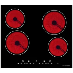 SCHNEIDER CONSUMER STV604 plaque Noir Intégré 60 cm Céramique 4 zone(s)