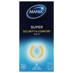 Préservatifs Sécurité Et Confort x6 Super Easy Fit Manix
