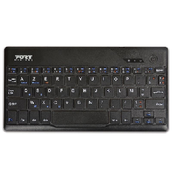 Port Designs 202418 clavier pour tablette Noir Bluetooth