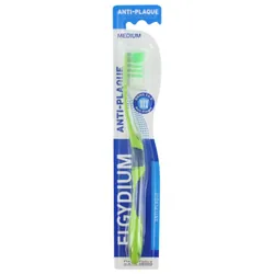 Elgydium Anti-Plaque Brosse à Dents Medium - Couleur : Vert