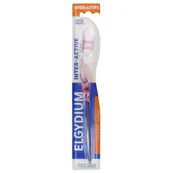Elgydium Brosse à Dents Inter-Active Dure - Couleur : Rose