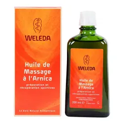 Weleda Huile de Massage à l'Arnica 200 ml + Gel Douche Dynamisant 200 ml Offert