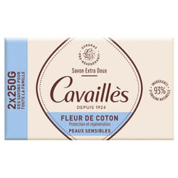 Rogé Cavaillès Savon Extra Doux Fleur de Coton Lot de 2 x 250 g