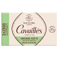 Rogé Cavaillès Savon Extra Doux Amande Verte Lot de 2 x 250 g