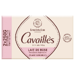 Rogé Cavaillès Savon Extra Doux Lait de Rose Lot de 2 x 250 g