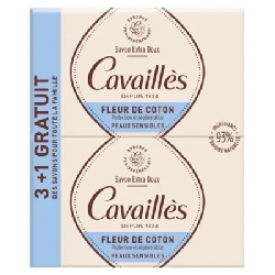 Savon Fleur De Coton 4x250g Extra Doux Rogé Cavaillès