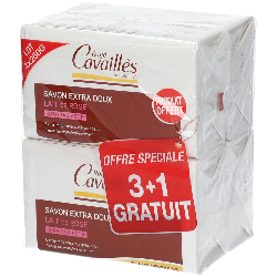 Savon Lait De Rose 4x250g Extra Doux Rogé Cavaillès