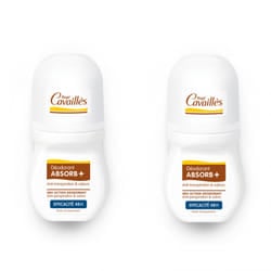 Rogé Cavaillès Déodorant Absorb+ sans parfum 48h Roll'On - 2 x 50ml