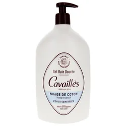 Cavaillès Gel Bain Douche Peaux Sensibles Fleur de Coton 1 L
