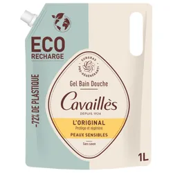Cavaillès Gel Bain Douche Peaux Sensibles L'Original Éco-Recharge 1 L