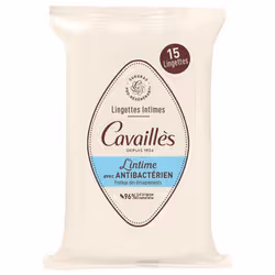 Cavaillès Lingettes Intimes Antibactérien 15 lingettes