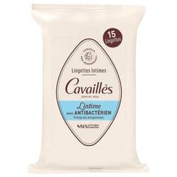 Rogé Cavaillès Lingettes Intimes Antibactérien 15 lingettes